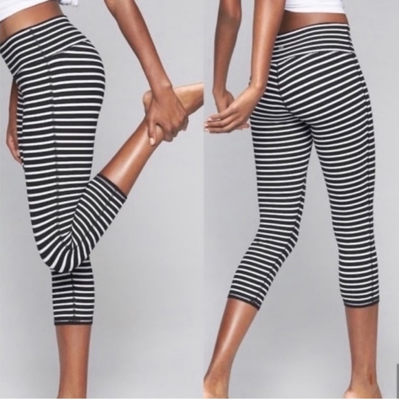 Athleta Striped Leggings -Sz. Small - Picture 2 of 8